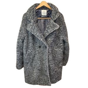 STOOSH Women's Medium Gray, White & Black BOUCLE Lined Jacket Drop Shoulders💫